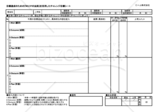 目標達成のための『WOOPの法則』を活用したチャレンジ目標シート