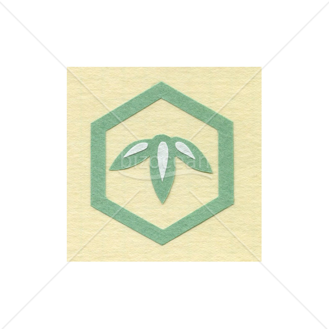 【2026年】「イラスト」笹と亀甲の和モダン吉祥紋