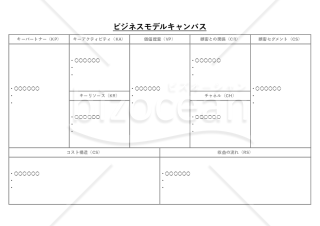 ビジネスモデルキャンバス・Excel
