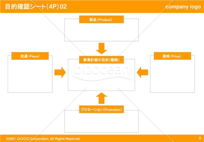 目的確認シート（4P）02（Orange）