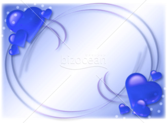 ハートのカード(青)