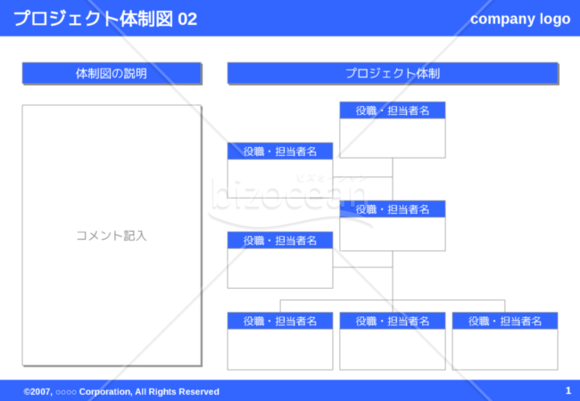 プロジェクト体制図02（Blue）