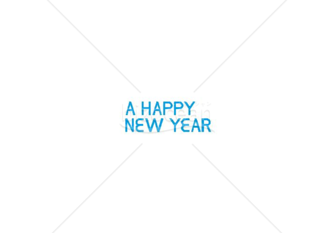 かわいい「A HAPPY NEW YEAR !」の賀詞・題字