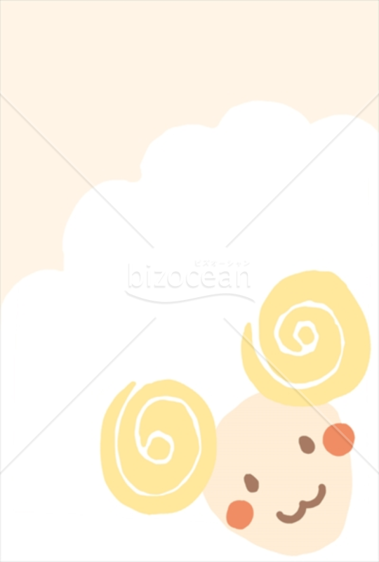 絵本のようなかわいらしい羊イラスト
