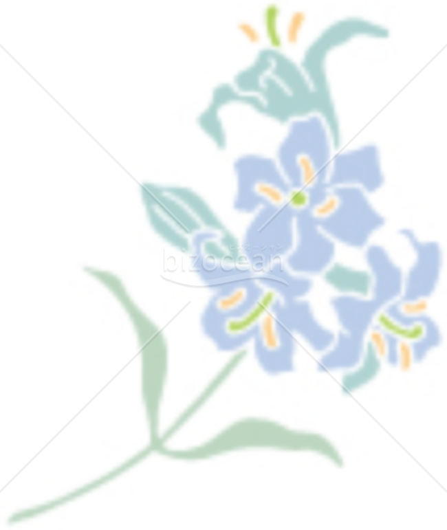 ゆりの寒中見舞いイラスト