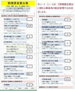 労務010-XL-S_割増賃金算出表（EXCELツール）の機能制限サンプル版