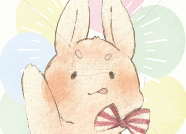【卯年年賀状】元気なうさぎさん