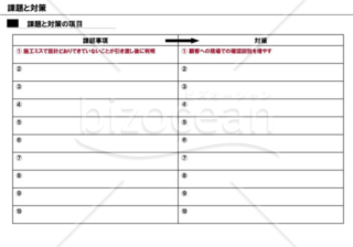 事業計画書１５／１６【課題と対策】※建築業の例