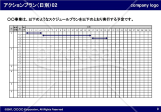 アクションプラン（日別）02（Navy）