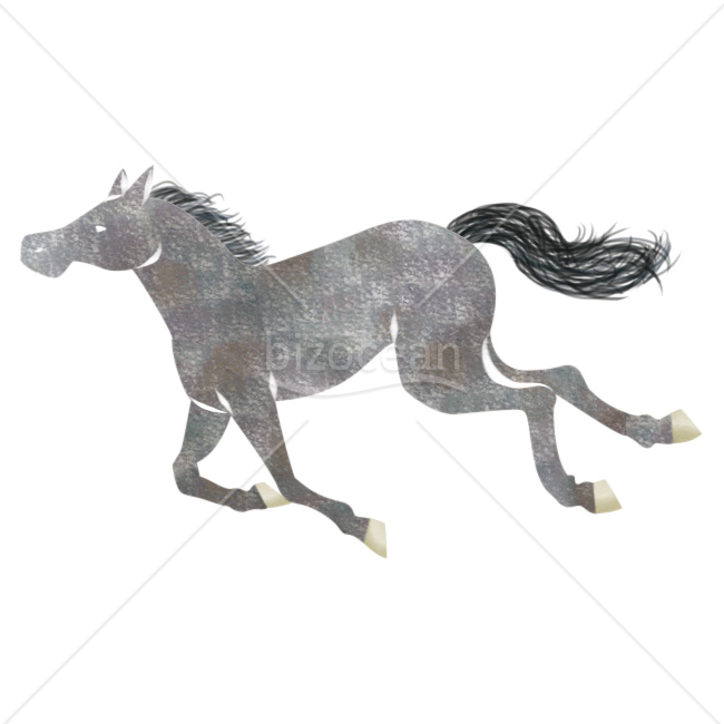 【2026年】「イラスト」メタリックな質感で描かれた躍動感のある馬