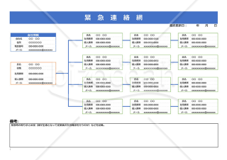 緊急連絡網・横・Google ドキュメント