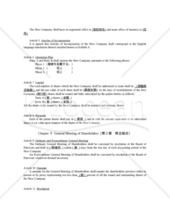 【改正民法対応版】JOINT VENTURE AGREEMENT