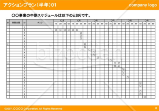 アクションプラン（半年）01（Orange）