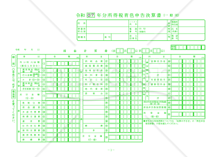 所得税青色申告決算書（一般用）【令和７年分用】