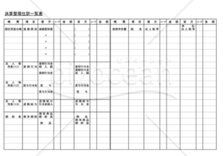 決算整理仕訳表