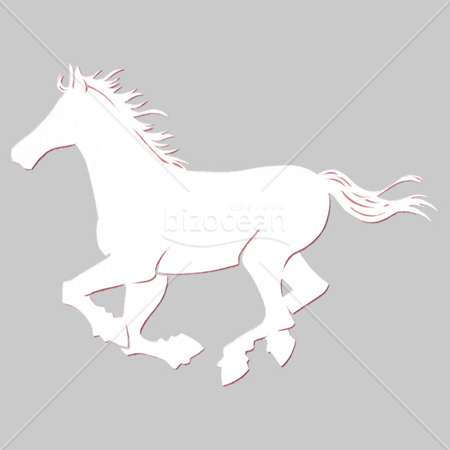 【2026年】「イラスト」駆ける馬の白いシルエット