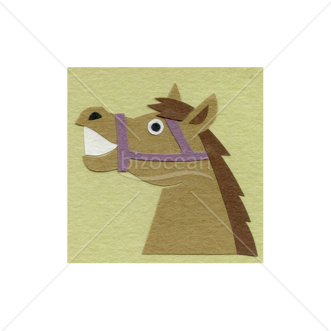 【2026年】「イラスト」元気な表情の切り絵風の午