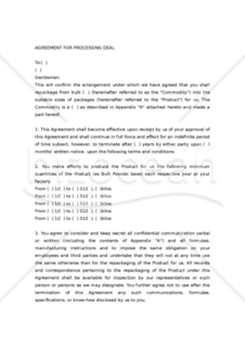 【和・英対訳】委託加工契約書(4a011)／AGREEMENT FOR PROCESSING DEAL