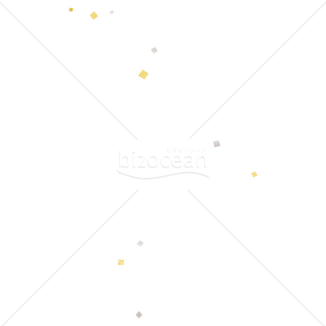 「イラスト」金・銀の紙吹雪02
