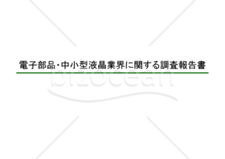 業界調査報告レポート（電子部品、液晶業界）の一例