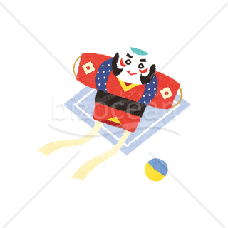 【2026年】「イラスト」温かい手描き風の縁起物「奴凧」