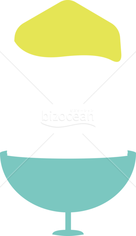 かき氷レモン味（大盛り）のイラスト素材