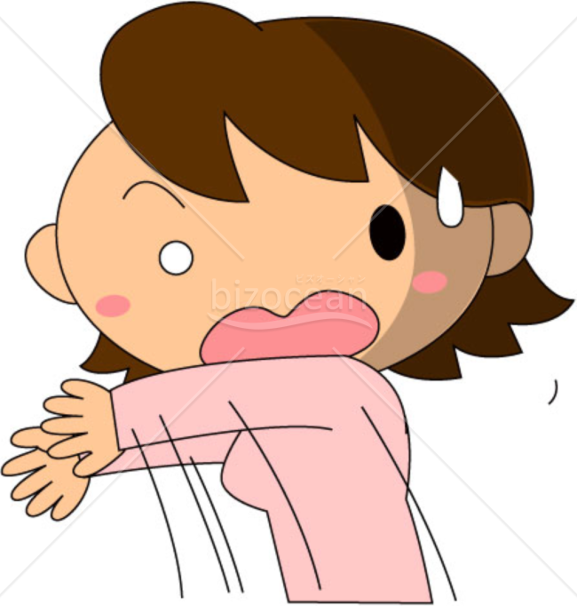 驚き、ビックリする女性～画像素材