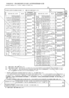 （特定増改築等）住宅借入金等特別控除額の計算明細書