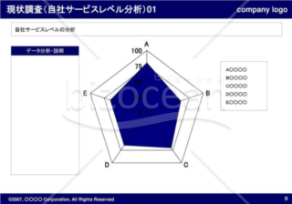 現状調査（自社サービスレベル分析）01（Navy）