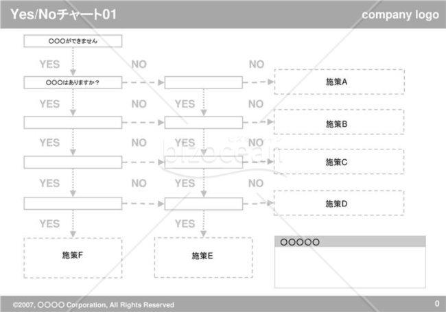Yes／Noチャート00（Gray）