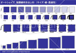 オートシェイプ　強調線吹き出し03（枠付き）　（サイズ・線・透過性）(ネイビー)