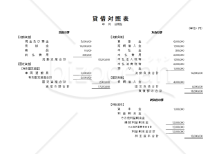 貸借対照表　シンプル09