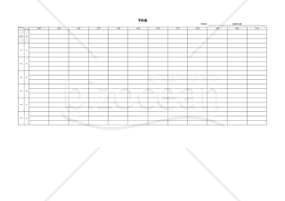 予約表【1週間】・横・Excel【例文付き】