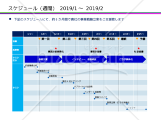 週間スケジュール2019_6か月分　(コンサル風)