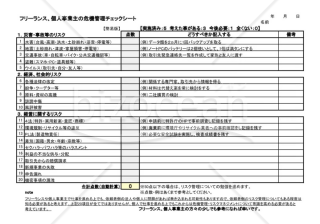 フリーランス、個人事業主の危機管理チェックシート