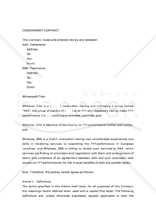 【和・英対訳】業務委託契約書（演芸)(4a102)／CONSIGNMENT CONTRACT