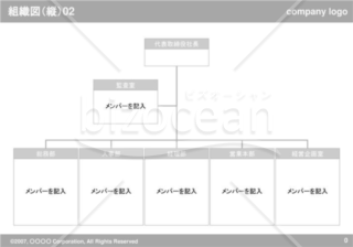 組織図（縦）02（Gray）