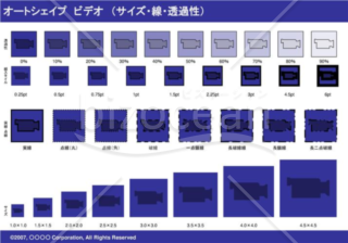 オートシェイプ　ビデオ　（サイズ・線・透過性）(ネイビー)