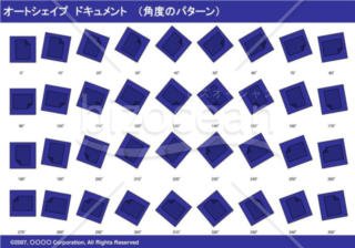 オートシェイプ　ドキュメント　（パターン角度）(ネイビー)