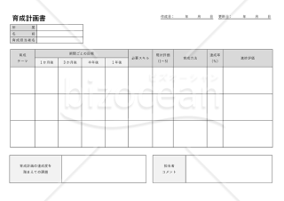 育成計画書（人材育成計画書）・Word