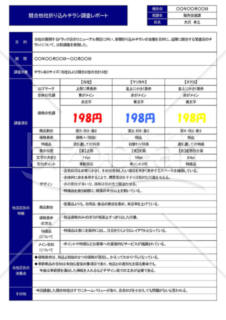 Wordで作る競合調査レポート（A4・1枚）