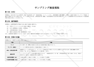 サンプリング検査規程