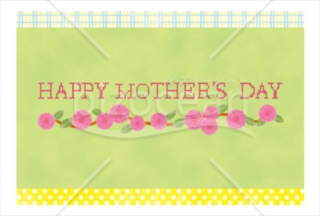 椿の花と「HAPPY MOTHER'S DAY」のメッセージのカード