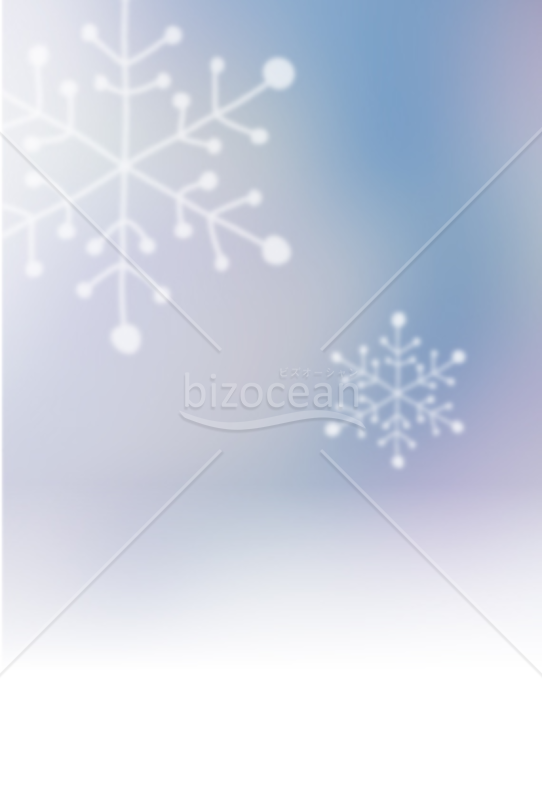雪の結晶の寒中見舞いイラスト