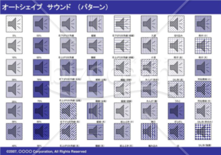 オートシェイプ　サウンド　（パターン）(ネイビー)