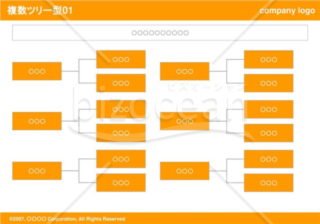 複数ツリー型01（Orange）