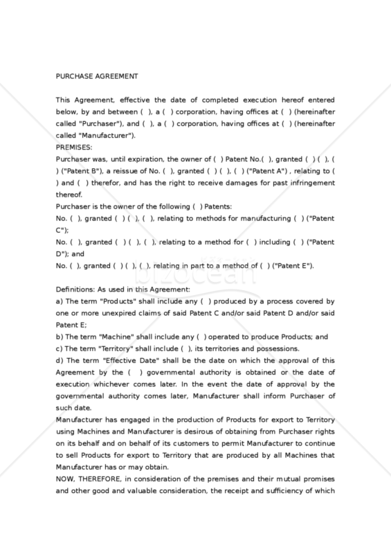 【和・英対訳】購入契約書（機械(1a031)／PURCHASE AGREEMENT