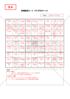 目標管理（目標設定）シート【マンダラチャート】・Word【見本付き】