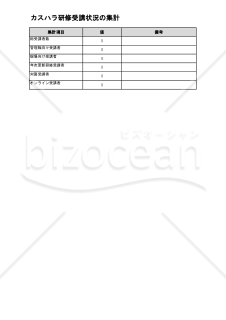 研修受講記録簿（カスハラ対策）