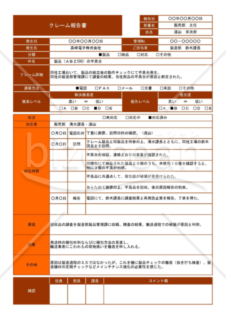 Excelで作るA41枚のクレーム報告書